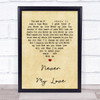 The Association Never My Love Vintage Heart Song Lyric Quote Print