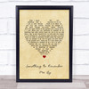 Alice Cooper Something to Remember Me By Vintage Heart Song Lyric Print