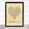 Brian Fallon Goodnight, Irene Vintage Heart Song Lyric Print