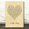 Cody Jinks Lady Bug Vintage Heart Song Lyric Print