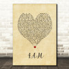 Dan Caplen 4AM Vintage Heart Song Lyric Print