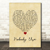 Dylan John Thomas Nobody Else Vintage Heart Song Lyric Print