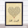 Ella Fitzgerald At Last Vintage Heart Song Lyric Print
