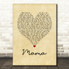 Il Divo Mama Vintage Heart Song Lyric Print