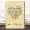 Joan Armatrading Love & Affection Vintage Heart Song Lyric Print