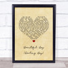 John Lennon Beautiful Boy (Darling Boy) Vintage Heart Song Lyric Print