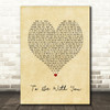 Mr. Big To Be With You Vintage Heart Song Lyric Print