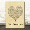 Orson No Tomorrow Vintage Heart Song Lyric Print