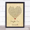 Paul McCartney Maybe I'm Amazed Vintage Heart Song Lyric Print
