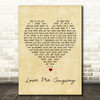 Pink Love Me Anyway Vintage Heart Song Lyric Print