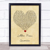 The Proclaimers Letter From America Vintage Heart Song Lyric Print