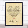 Yazoo Only You Vintage Heart Song Lyric Print