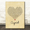 112 Cupid Vintage Heart Song Lyric Music Art Print