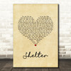 Dash Berlin feat. Roxanne Emery Shelter Vintage Heart Song Lyric Music Art Print