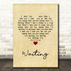 Alice Boman Waiting Vintage Heart Song Lyric Music Art Print