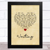 Alice Boman Waiting Vintage Heart Song Lyric Music Art Print