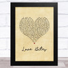Def Leppard Love Bites Vintage Heart Song Lyric Music Art Print