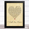 Eagles I Wish You Peace Vintage Heart Song Lyric Music Art Print