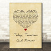 Elvis Presley Today, Tomorrow And Forever Vintage Heart Song Lyric Music Art Print