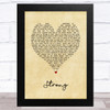 Gabby Barrett Strong Vintage Heart Song Lyric Music Art Print