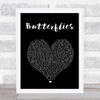 Queen Naija Butterflies Black Heart Song Lyric Print