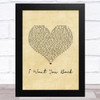 Jackson 5 I Want You Back Vintage Heart Song Lyric Music Art Print