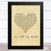 Jason Walker You Fill My Heart Vintage Heart Song Lyric Music Art Print