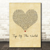 Kimbra Top Of The World Vintage Heart Song Lyric Music Art Print