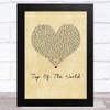 Kimbra Top Of The World Vintage Heart Song Lyric Music Art Print