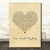 Lady Antebellum One Great Mystery Vintage Heart Song Lyric Music Art Print