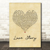 Layo & Bushwacka! Love Story Vintage Heart Song Lyric Music Art Print