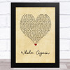 Atomic Kitten Whole Again Vintage Heart Song Lyric Music Art Print