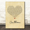 N joi Anthem Vintage Heart Song Lyric Music Art Print
