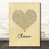 NEEDTOBREATHE Clear Vintage Heart Song Lyric Music Art Print