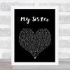 Reba McEntire My Sister Black Heart Song Lyric Print