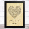 Nickelback Holding On to Heaven Vintage Heart Song Lyric Music Art Print