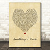 OneRepublic Something I Need Vintage Heart Song Lyric Music Art Print