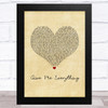 Pitbull Give Me Everything Vintage Heart Song Lyric Music Art Print