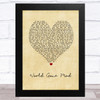 Bastille World Gone Mad Vintage Heart Song Lyric Music Art Print