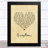 Rhett Miller Question Vintage Heart Song Lyric Music Art Print