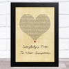 Baz Luhrmann Everybody's Free To Wear Sunscreen Vintage Heart Song Lyric Music Art Print