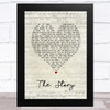 Sara Ramirez The Story Vintage Heart Song Lyric Music Art Print