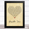 Simply Red Beside You Vintage Heart Song Lyric Music Art Print