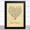 Beyoncé Ave Maria Vintage Heart Song Lyric Music Art Print