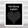 Roadtrip Flashing Lights Black Heart Song Lyric Print