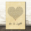 Thomas Rhett Be A Light Vintage Heart Song Lyric Music Art Print