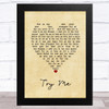 UFO Try Me Vintage Heart Song Lyric Music Art Print