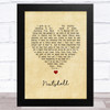 Upchurch Nutshell Vintage Heart Song Lyric Music Art Print