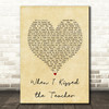 ABBA When I Kissed the Teacher Vintage Heart Song Lyric Music Art Print