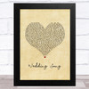 Bob Dylan Wedding Song Vintage Heart Song Lyric Music Art Print